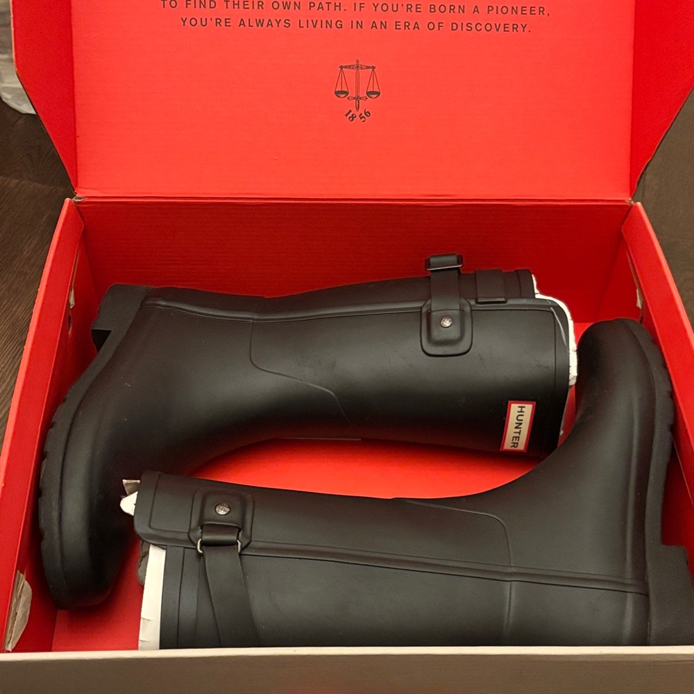Hunter Matte Black Waterproof Boots